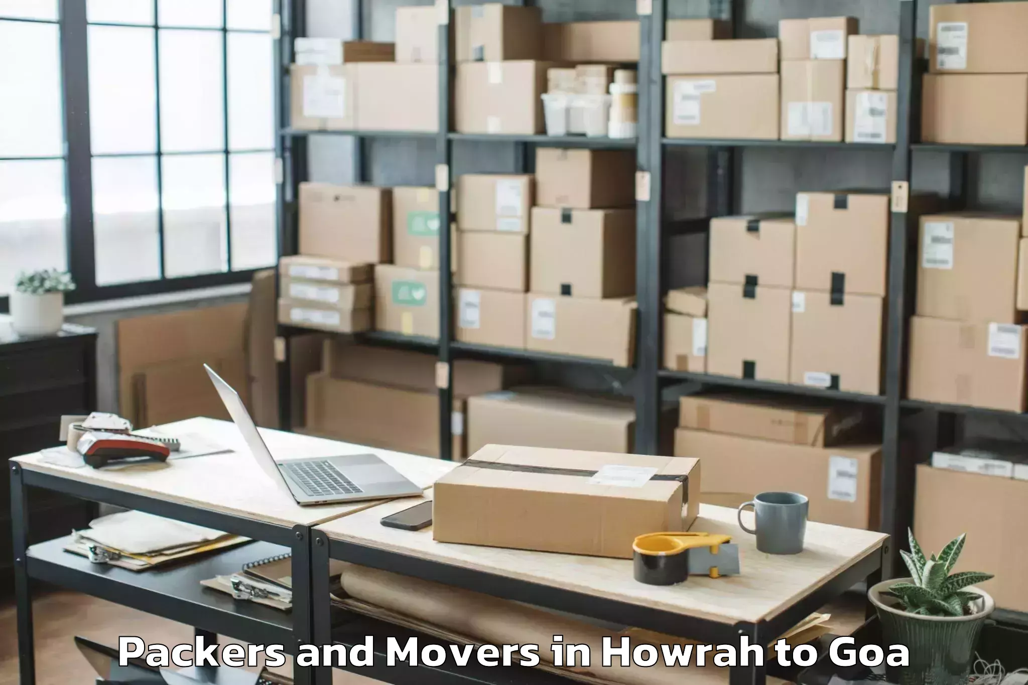 Professional Howrah to Canacona Packers And Movers